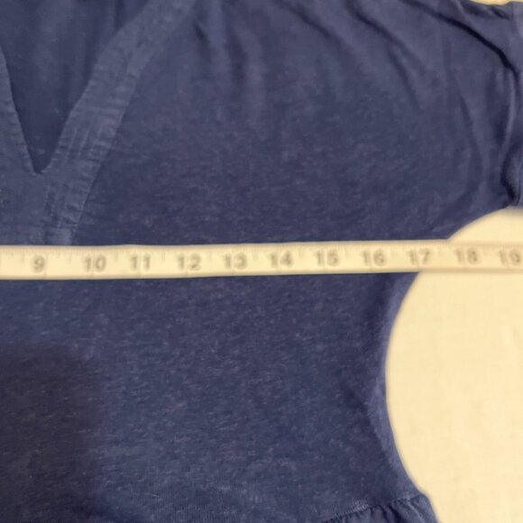 Tahari Women's Maxi Dress Navy Short Sleeve Size Small Linen Blend Pullover - Picture 6 of 9